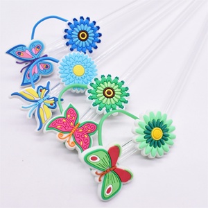 Tapa de Silicona para Pajita con Forma de Mariposa de Nuevo Diseño, Tapa Antipolvo Personalizada, Adecuada para Accesorios de Bar y Regalos Promocionales - Product Image 4