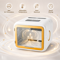 Séchoir pliable pour animaux de compagnie avec contrôle des odeurs à l'ozone, réglage de la température, flux d'air circulant, capacité 70L, séchage rapide pour chats et salles de bain