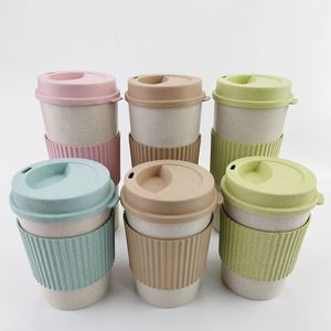 Vasos de Café Reutilizables Biodegradables de Plástico, Vasos de Trigo - Product Image 1