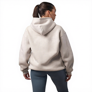 Women's Winter Oversize Hooded Sweatshirt 100% Cotton Knitted Breathable Eco-Friendly Custom Brand Casual Style Wholesale - Product Image 3