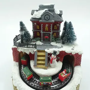 <span class=keywords><strong>Maison</strong></span> éclairée <span class=keywords><strong>du</strong></span> village <span class=keywords><strong>du</strong></span> père noël décor de vacances <span class=keywords><strong>maison</strong></span> modèle de noël avec lumière pour la décoration - Product Image 6