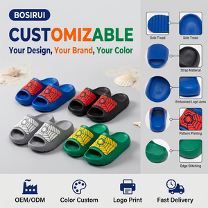 Sandales Nuages pour Enfants Garçons Filles Tout-petits, Chaussons d'Intérieur et d'Extérieur à Séchage Rapide, Chaussures de Douche en EVA, Claquettes d'Été Motif Toile d'Araignée à la Cheville - Product Image 1