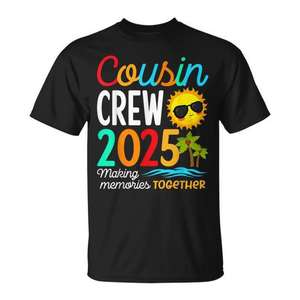 Camiseta Promocional a Juego para la Vacaciones de Verano 2025 de la Familia Cousin Crew - Product Image 1