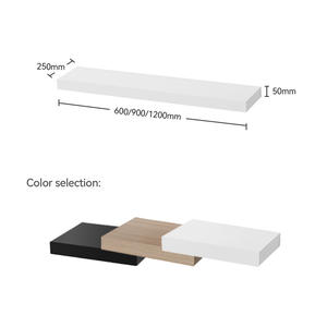 أرفف خشبية عائمة مثبتة على الحائط لحلول تخزين الحائط ، لوح رف MDF عائم لمنظم رف الحائط - Product Image 4