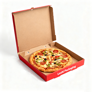 Scatola per Pizza Riciclabile Prodotta in Cina, Scatola per Pizza in Cartone Ondulato con Logo Stampato - Product Image 2