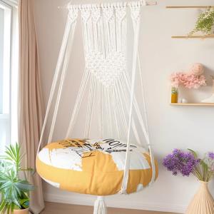 <span class=keywords><strong>Tapiz</strong></span> de <span class=keywords><strong>Pared</strong></span> de Macramé de Cuerda de Algodón Tejido a Mano, Decoración Bohemia <span class=keywords><strong>para</strong></span> el Hogar, Cuna Colgante Multifuncional <span class=keywords><strong>para</strong></span> Uso en Interiores - Product Image 1