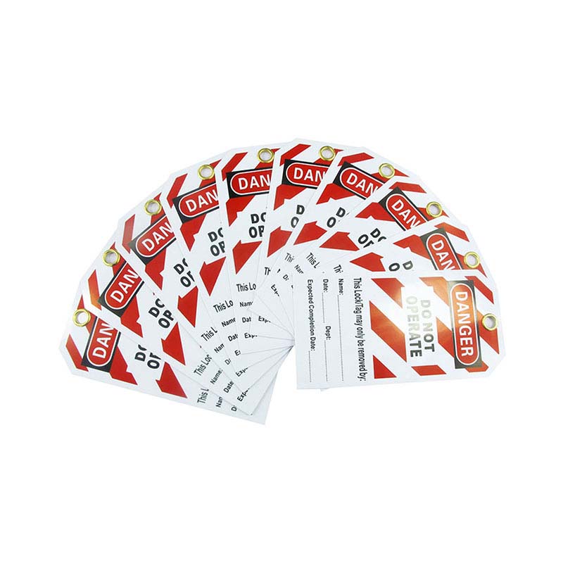 Custom Pvc Warning Tag Plastic Waterproof Lockout Signs Tagout Safety Danger Tags