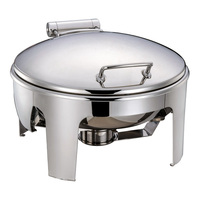 Plat de service de luxe en acier inoxydable effet miroir pour buffet de mariage, chauffe-plats pour traiteur