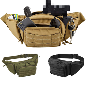 Sac de <span class=keywords><strong>taille</strong></span> tactique imperméable en nylon avec fermeture éclair unisexe pour le rangement du téléphone portable, idéal pour le cyclisme et la randonnée - Product Image 1