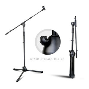 XTUGA-Soporte de micrófono de acero de alta resistencia, con ajuste de suelo, plegable, profesional, pedestal para <span class=keywords><strong>microfono</strong></span> - Product Image 4