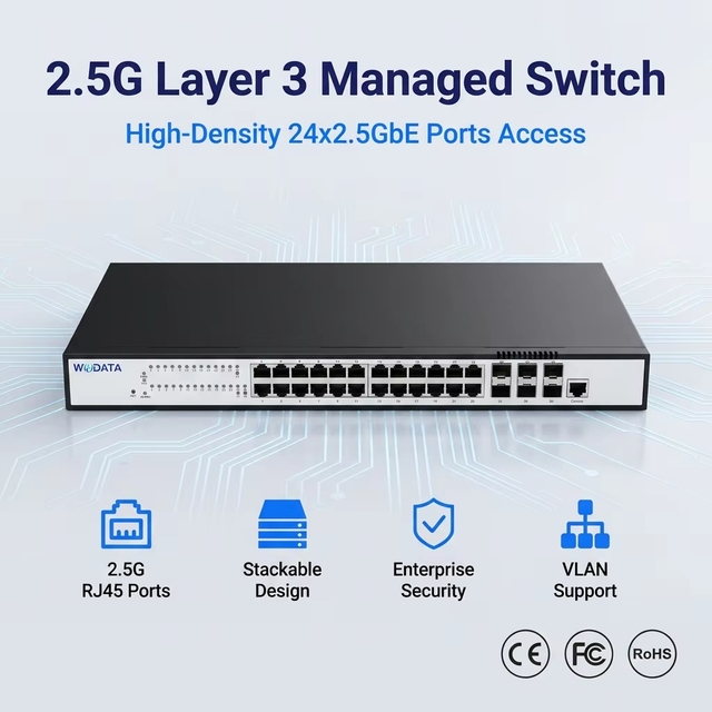 S5720 Layer 3 2.5G Ethernet Switch 2.5GbE Access 10G SFP+ Uplink Managed Core Switch for Enterprise Network Solution