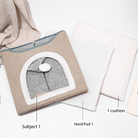 Lit pour chat à double couche, pliable, détachable, lavable, avec porte arquée et griffoir en sisal, pour chats de petite et moyenne taille, usage intérieur