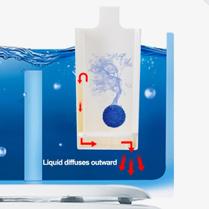 Boîte de tampons nettoyants pour cuvettes de toilettes |   Distributeur suspendu à libération lente pour réservoirs de toilettes (nettoyant non inclus) - Prolonge le temps de nettoyage - Product Image 5