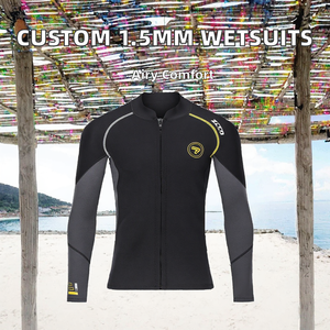 เสื้อแจ็กเก็ตชุดว่ายน้ำแขนยาวแบบเต็มตัวผ้านีโอพรีนระบายอากาศได้ขนาด1.5มม. สำหรับผู้ชายและผู้หญิงเสื้อดำน้ำคุณภาพสูง - Product Image 3