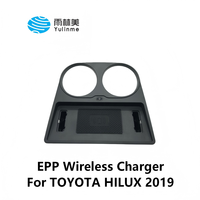 Chargeur de voiture sans fil YULINME, le plus populaire, chargeur rapide sans fil EMC Qi2.1 pour voiture, plateau de charge OEM/ODM pour Toyota Hilux 2016-2023