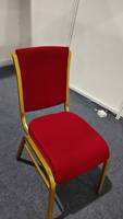 Chaises de Banquet d'Hôtel Empilables Rouges en Métal pour Salle à Manger, Occasion pour Mariages