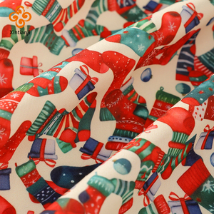 Vente en gros de nappe <span class=keywords><strong>graphique</strong></span> personnalisée par sublimation pour couture par transfert de chaleur <span class=keywords><strong>tissu</strong></span> imprimé à motif de Noël mignon de Noël - Product Image 6