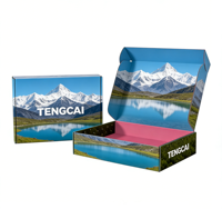 Boîtes en carton ondulé personnalisées, emballages cadeaux et d'expédition écologiques avec revêtement UV, laminage mat, doublure en éponge, OEM