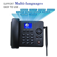 GSM Digital Schnurlostelefon unterstützt 2G/3G/4G mit Dual-SIM-Karten, multifunktionalem Farbdisplay, WLAN-Unterstützung, Desktop-Modell.