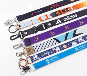 Cordón Personalizado con Logotipo, Impresión por Sublimación y Transferencia de Calor, con Portacredenciales, Precio de Fábrica, Fabricación OEM - Product Image 1