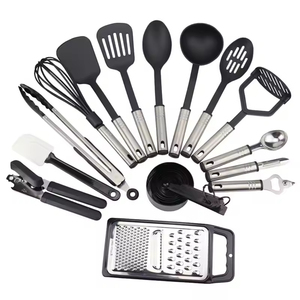 Utensilios de Cocina de Alta Calidad de Color Negro, Resistentes al Calor, Juego de 24 Piezas de Utensilios de Cocina de Nailon para Usar con Sartenes Antiadherentes - Product Image 2