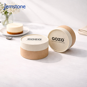 Hot Sale Recyclable Food Grade Baking Cake <b>Dessert</b> Cardboard Paper Cylinder Packaging Oven Safe Cheesecake Kraft Paper Tube - Product Image 1