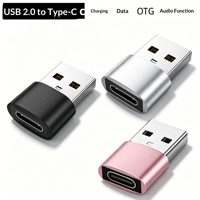 Cable Adaptador OTG Tipo C Hembra a Macho, Portátil, Dorado, para Carga de Coche, Transmisión de Archivos Móviles