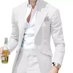 Men's Dinner Suits Groom Tuxedos Groomsmen Wedding Suit For Men Trendy Green Blazer+Pants