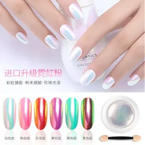 1Jar Pearl Effect Nail Powders <b>Mirror</b> Aurora Chrome Mermaid Nails Art Powder Rainbow AB Magic <b>Mirror</b> Pearl Shell Powder Supplies - Product Image 4
