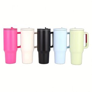 Custom Logo 40oz Adventure Stainless Steel <b>Double</b> <b>Wall</b> Vacuum Tumbler with Handle BPA Free Leak-Proof 6-12hr Thermal Insulation - Product Image 1