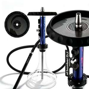 Kit de Hookah Moderno de Vidrio, Juego de Pipa de Tabaco de Aluminio con Base, Boquilla y Manguera para Salón, Bar y Uso Doméstico - Product Image 1