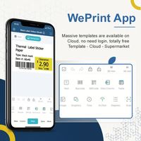 Mesin Label Harga Detonger DP30 OEM 80mm untuk Rak Supermarket, Printer Label Harga Portabel untuk Stiker dan Kartu