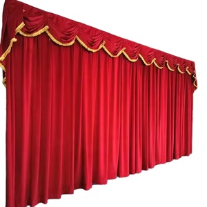 Rideaux de Théâtre Plissés Ondulés <span class=keywords><strong>à</strong></span> Vendre Grandes Draperies de Scène Toiles de Fond pour Opéras Décoration de Luxe Ignifuge Haute Ombre - Product Image 2