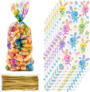 Bolsas de regalo Goodie <span class=keywords><strong>para</strong></span> dulces, <span class=keywords><strong>golosinas</strong></span>, juguetes, botín, cumpleaños, ducha, Pascua, <span class=keywords><strong>Halloween</strong></span>, almuerzo, comestibles - Product Image 1