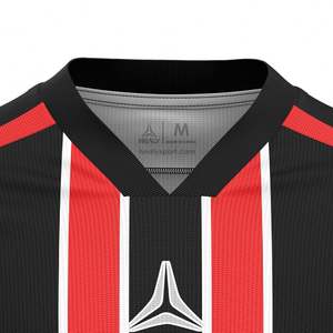 Camiseta de Fútbol Retro Personalizable a Rayas de Manga Larga, 100% Poliéster, Conjuntos con Estilo Vintage para Entusiastas del Fútbol - Product Image 3