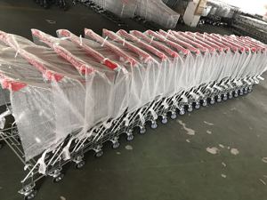 60/80/100/125/180 L Supermarket Trolley Metal Steel Food Trolley Wholesale Store Folding <b>Shopping</b> Trolley with Chair - Product Image 3