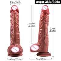 Realistischer Vibrierender Dildo mit Fernbedienung Silikon-Vibrationsspielzeug mit Dicker Struktur für Erwachsene Frauen-BJD-E021-2