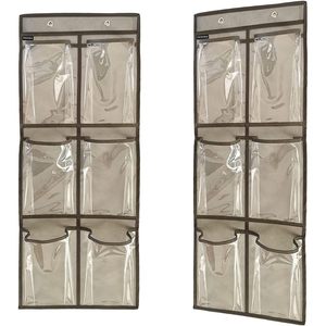 Over The Door Hanging <b>Shoe</b> Organizer 12 Pockets Clear Pvc Storage Rack For <b>Shoes</b> Behind Doors On Walls - Product Image 1