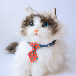 ปลอกคอสัตว์เลี้ยงแบบปรับได้ สไตล์อังกฤษ ลายจุด พร้อมโบว์ผูกคอสำหรับ<span class=keywords><strong>แมว</strong></span>และสุนัข มีกระดิ่ง - Product Image 3