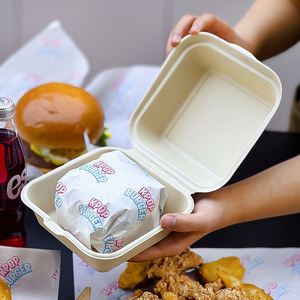 Custom Print Eco-Friendly <b>Paper</b> Food Tray Food Grade Greaseproof <b>Wrapping</b> <b>Paper</b> for Sandwich <b>Burger</b> Burrito Packaging - Product Image 3