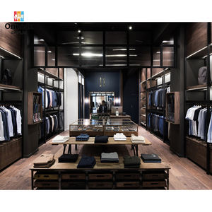 Luxury Fashion Clothing <b>Display</b> Rack LED | Stylish <b>Wall</b>-<b>Mounted</b> Garment <b>Cabinet</b> Apparel Island Stand | Eco-Friendly Custom - Product Image 4