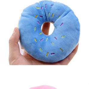 יצרן סיטונאי 13Cm סופגניות קרם כעכים חמוד חיות מחמד ללעוס כותנה קטיפה לשחק כלב צעצועים ללעוס חורק קוואק סאונד לחיות מחמד צעצוע - Product Image 6