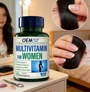 Capsules de multivitamines pour femmes OEM |   60 unités |   20 vitamines et minéraux pour l'énergie, la santé de la peau et le bien-être général - Product Image 4
