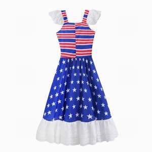 사용자 정의 로고 할로윈 파티 크리스마스 파워 퍼프 소녀 의상 OEM 어린이 소녀 독립 기념일 의상 - Product Image 2