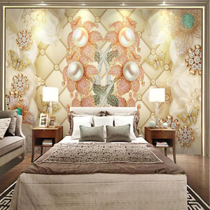 Papier peint personnalisé 3D, motif floral en relief, peinture décorative murale - hd400x280 - Product Image 6