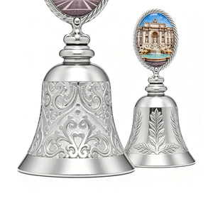 Medalla Religiosa Plateada con Escena de la Ciudad del Vaticano, Impresión UV, Imitación de Esmalte 3D, Recuerdo Moderno y Tradicional Decorativo - Product Image 2