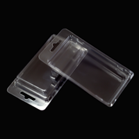Boîtes d'emballage en plastique PET transparent personnalisées avec trou Euro, matériaux recyclés, gaufrage pour hameçons et accessoires de pêche