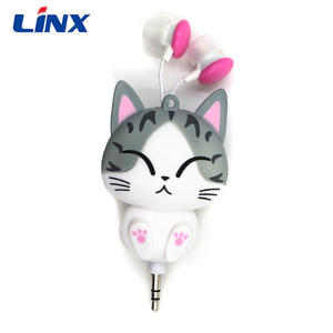 3.5mm çocuk kız karikatür güzel karikatür kedi desen kablolu mikrofonlu kulaklık - Product Image 2