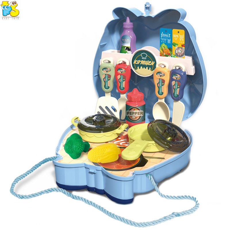 Детская кухонная посуда 2 в 1 сумка на плечо кухонная посуда тема DIY ролевые игры готовка еда ролевые игры игрушка