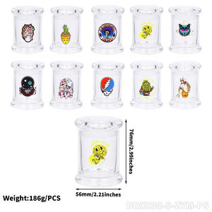 Tarro de vidrio 70ML Patrón personalizado Fumar Señal múltiple Disponible Tanque de almacenamiento sellado para fumar Accesorios para cigarrillos - Product Image 2